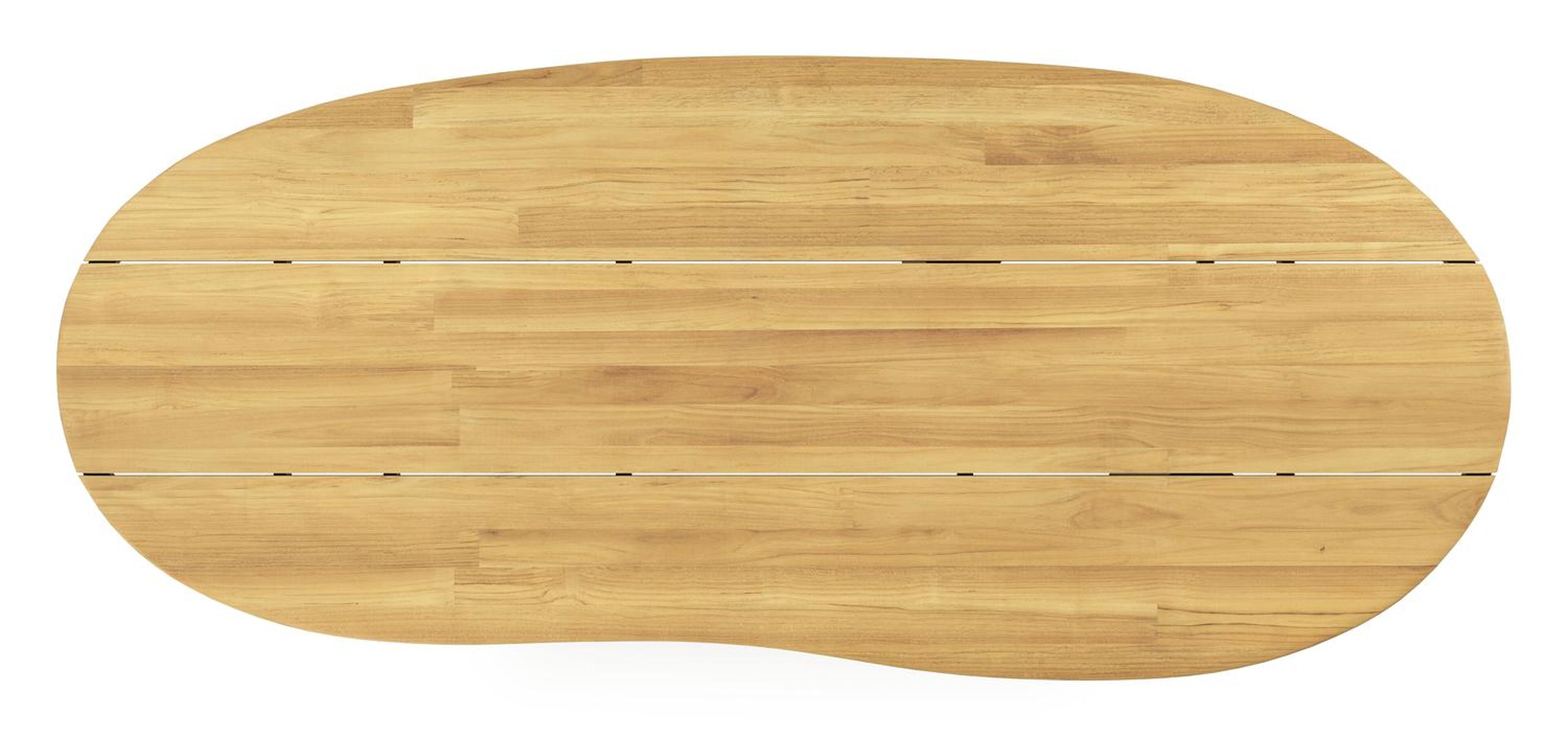 Organo tuintafel organisch in zwart aluminium en teak L 280 x B 120 x H 74 cm