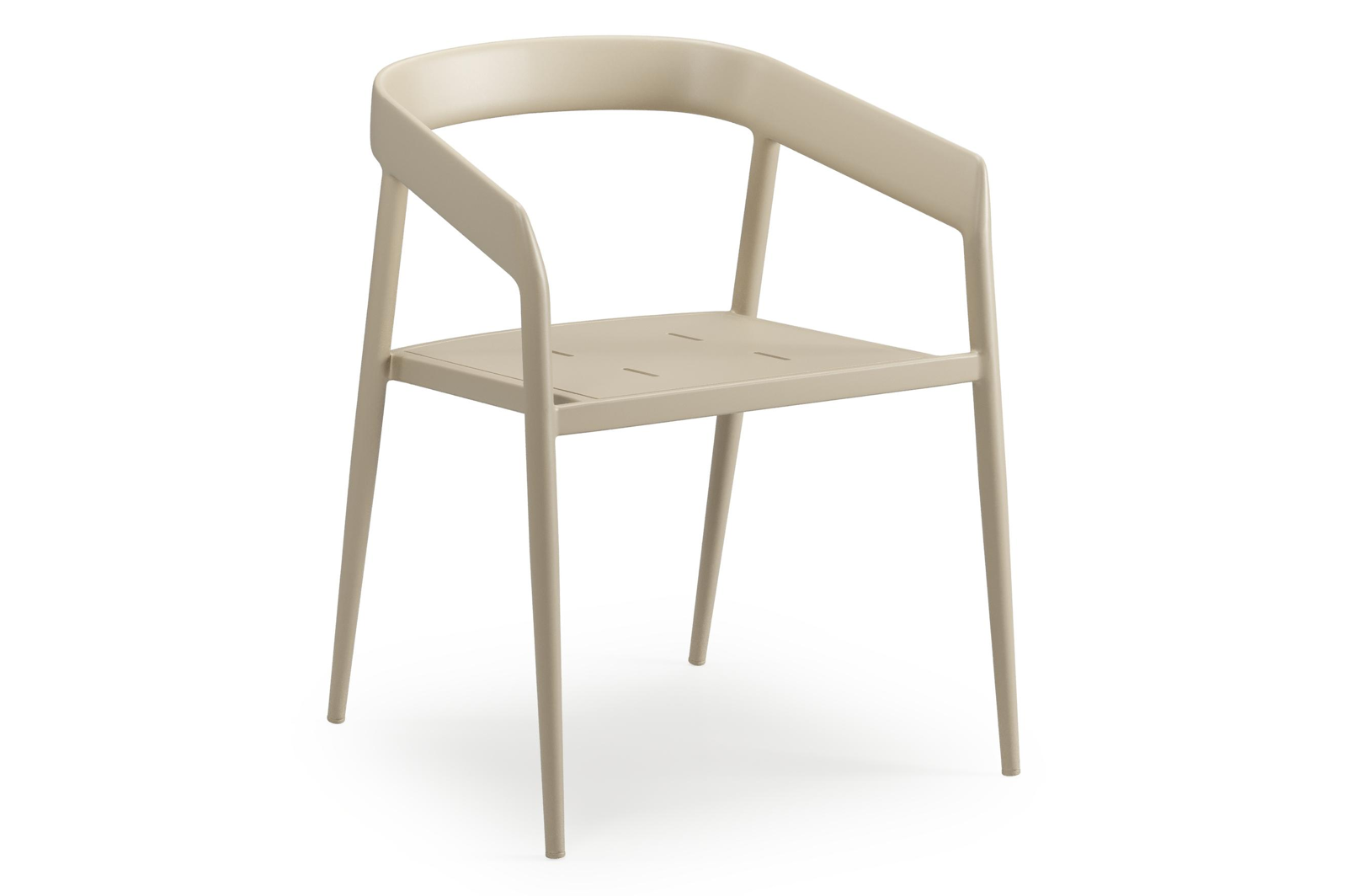 Chaise de jardin Donato en aluminium beige 