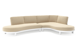 Chaise longue links + 2-zit organisch