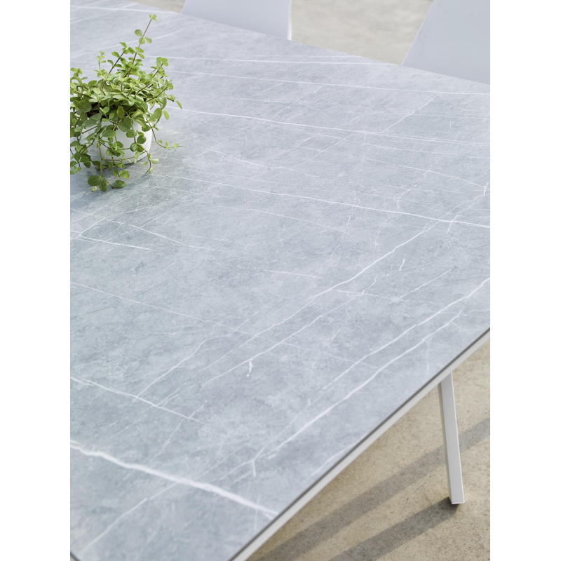 Mesa tuinstoel in wit aluminium en wit kunststof