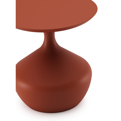 Table d’appoint Bomero en aluminium brun rouille - Dia. 48 x H 50 cm