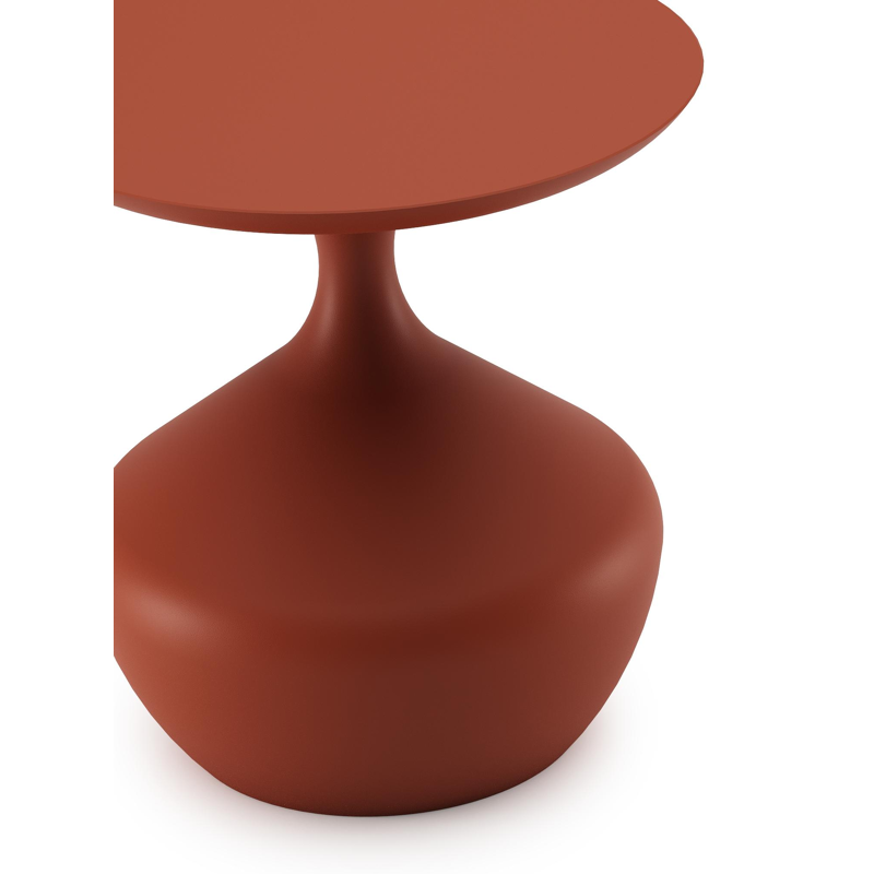 Table d’appoint Bomero en aluminium brun rouille - Dia. 48 x H 50 cm