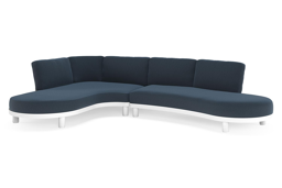 Chaise longue rechts + 2-zit organisch