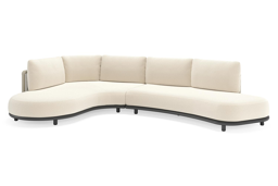 Chaise longue rechts + 2-zit organisch