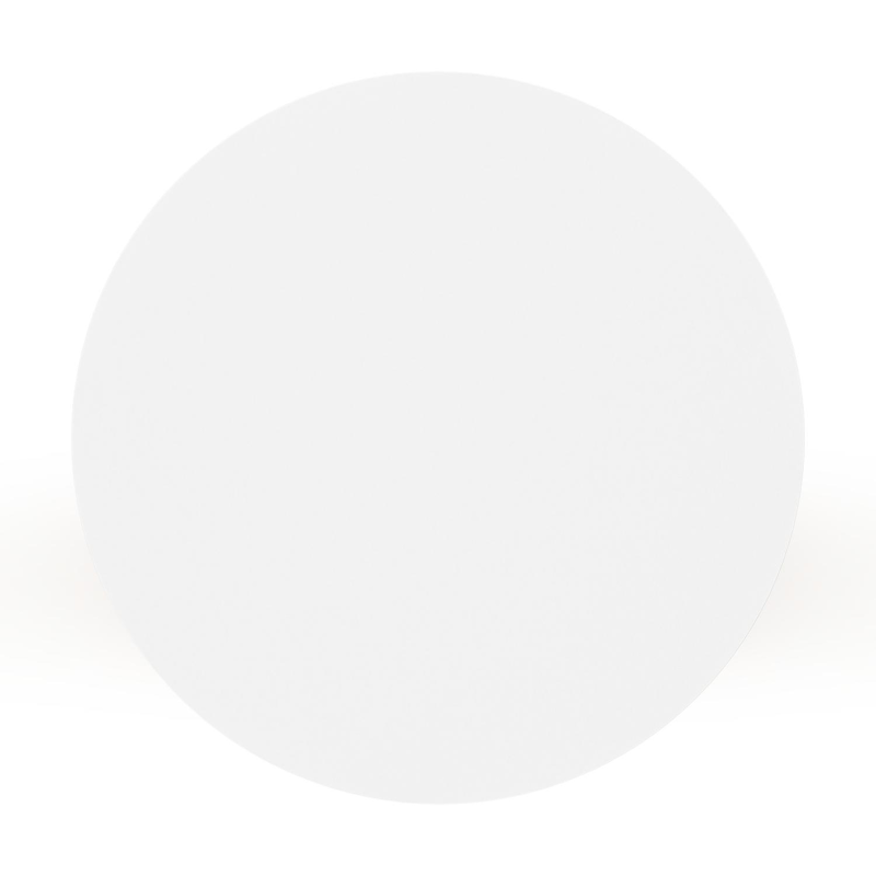 Bomero loungetafel rond in teak en volkeramiek Arctic White - Dia. 85 x H 25 cm