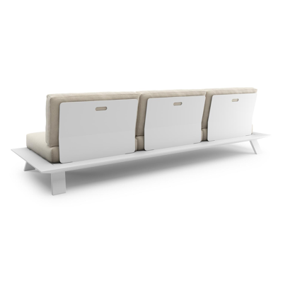 Cesano loungebank in wit aluminium met althea off white all weather Cosytica kussen