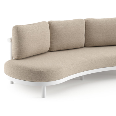 Lindo loungeset in wit aluminium met rustic weather+ softtouch kussens en loungetafel