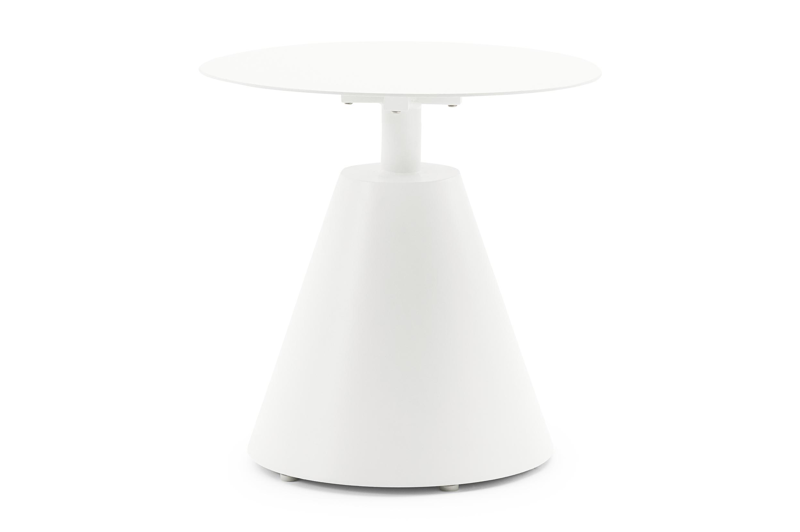 Lucca bijzettafel in wit aluminium - Dia. 50 x H 50 cm