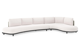 Chaise longue links + 3-zit organisch