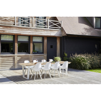 Mesa tuinstoel in wit aluminium en wit kunststof