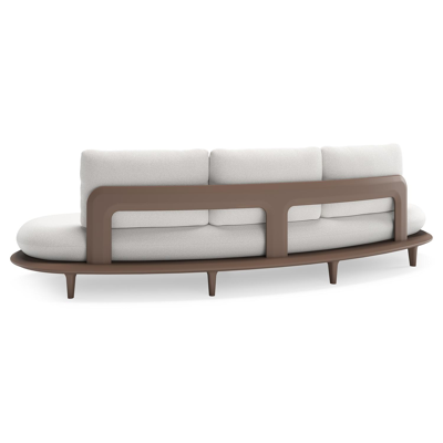 Bomero loungeset in taupe aluminium met soul optik all weather solica kussen
