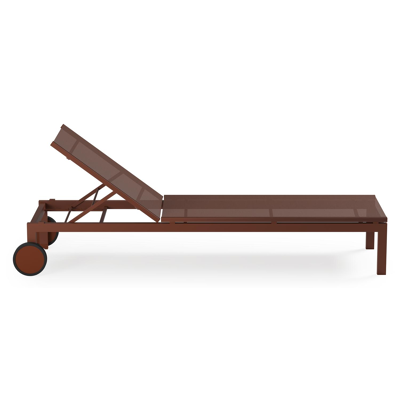 Caravelle verstelbaar ligbed in roestbruin aluminium