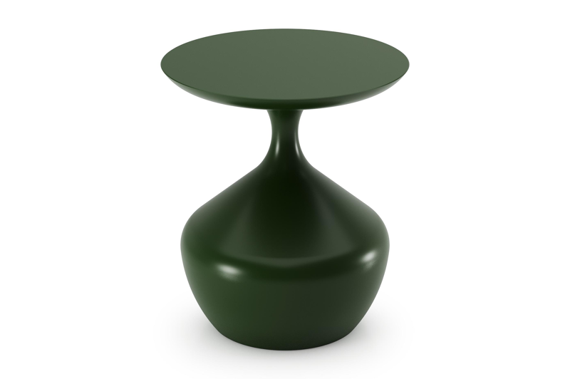 Bomero bijzettafel in groen aluminium - Dia. 48 x H 50 cm