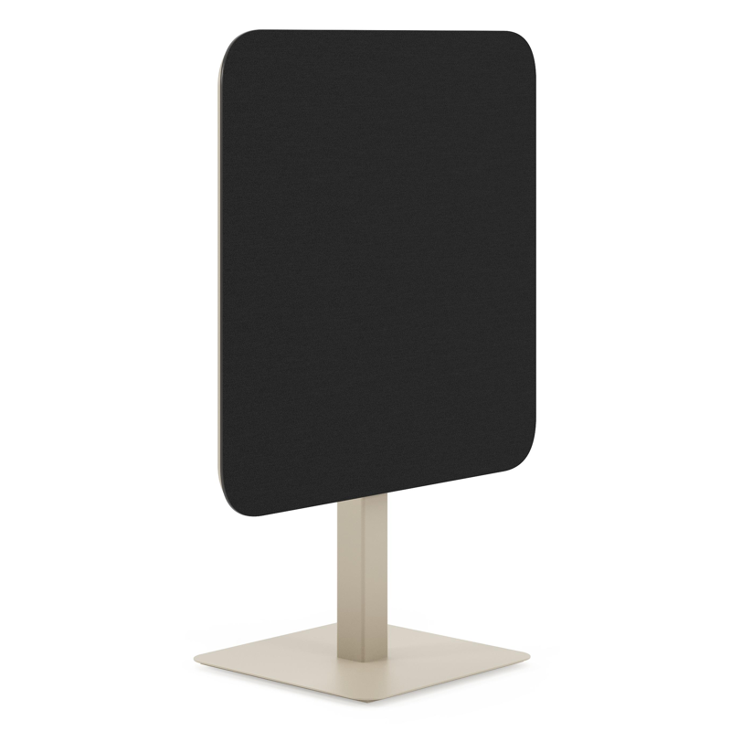 Fano kantelbare tuintafel afgerond vierkant in beige aluminium en volkeramiek Nero Black - L 80 x B 80 x H 72.5 cm