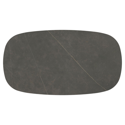 Amico tuintafel bombo xl in zwart aluminium en volkeramiek Calatorao - L 270 x B 148 x H 73.5 cm