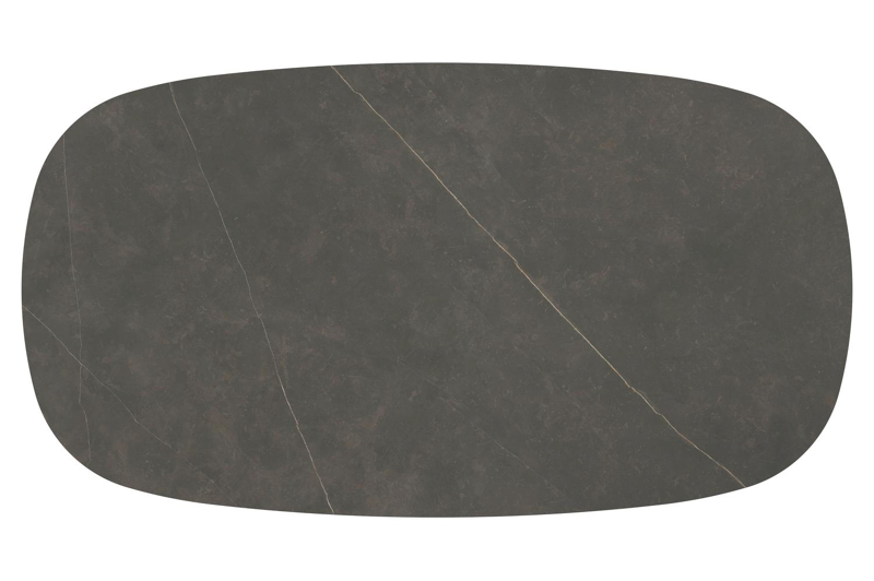 Amico tuintafel bombo xl in zwart aluminium en volkeramiek Calatorao - L 270 x B 148 x H 73.5 cm