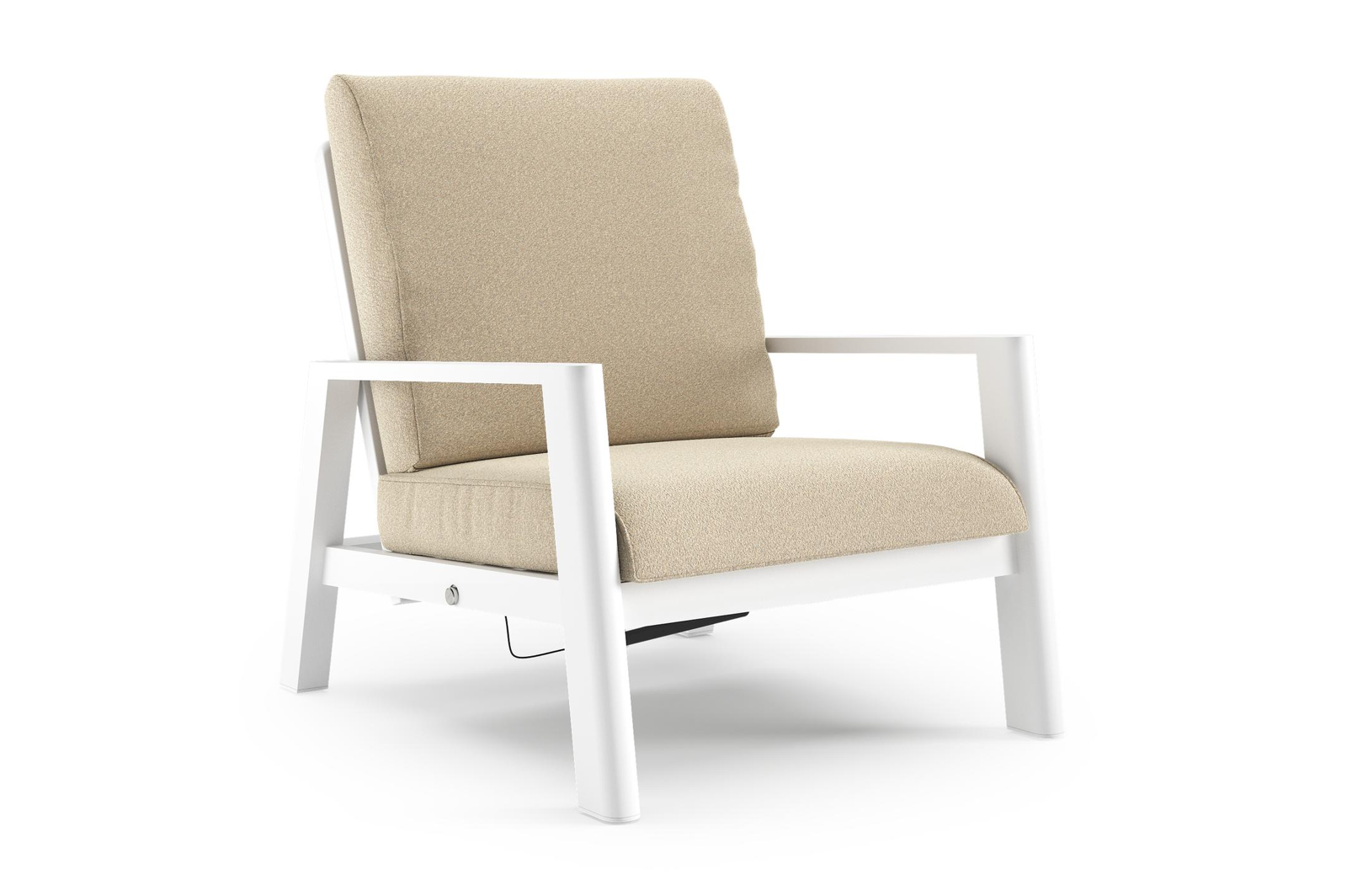 Cirello loungestoel in wit aluminium met soul papyrus all weather solica kussen