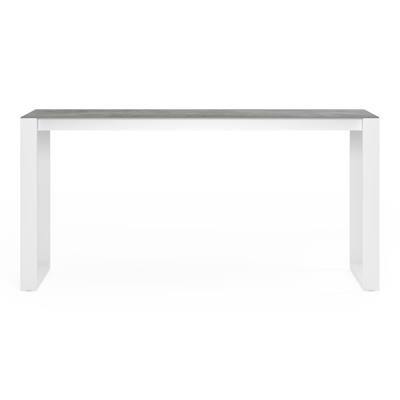 Verato bartafel in wit aluminium en volkeramiek new york - L 220 x B 70 x H 106 cm