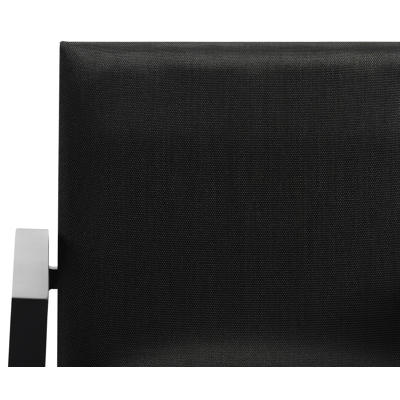 Verato tuinstoel in zwart aluminium en zwart comfort textilene