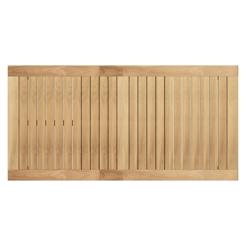 Amalfi verlengbare tuintafel in zwart aluminium en teak - L 200/280 x B 100 x H 75 cm