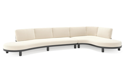 Chaise longue links + 3-zit organisch