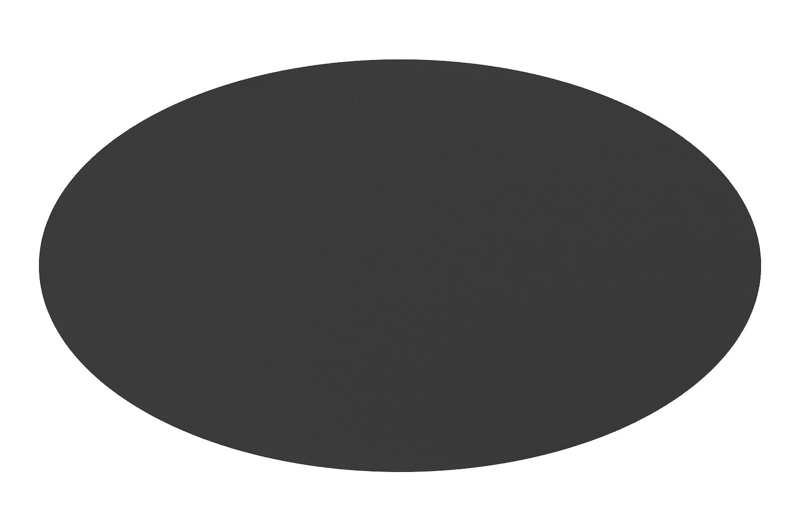 Fano tuintafel ovaal in zwart aluminium - L 140 x B 80 x H 75 cm