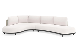 Chaise longue droite + 2 places organique