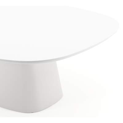 Amico tuintafel bombo xl in wit aluminium en volkeramiek Arctic White - L 210 x B 148 x H 73.5 cm