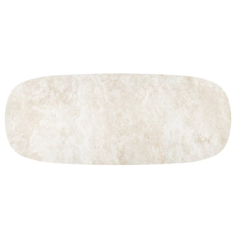 Amico tuintafel bombo in beige aluminium en volkeramiek Rapolano - L 320 x B 130 x H 73.5 cm