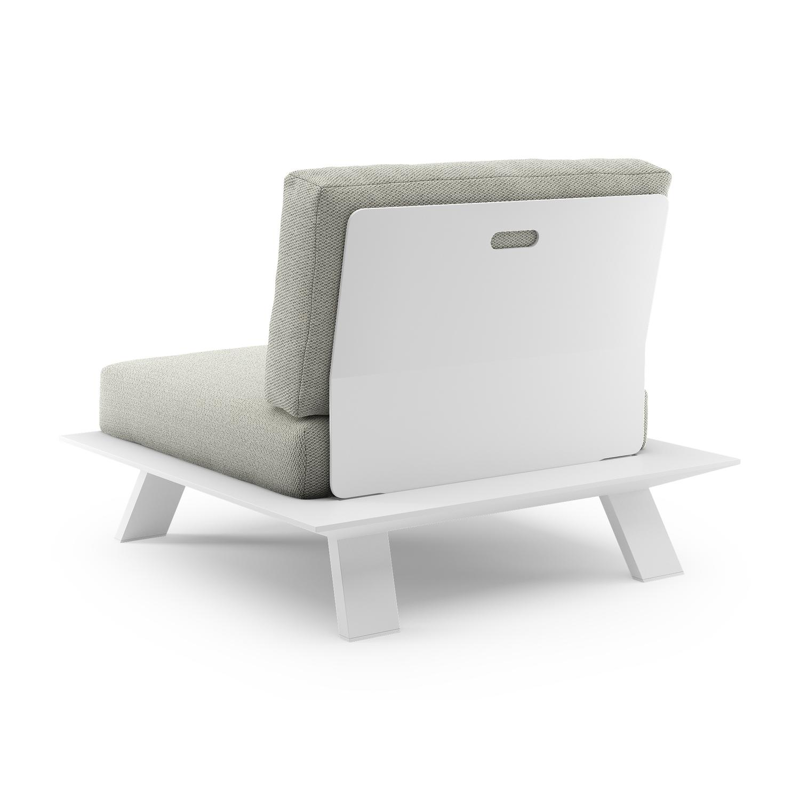 Cesano loungestoel in wit aluminium met lopi bud all weather Sunbrella® luxe kussen