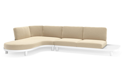 Chaise longue rechts + 2-zit