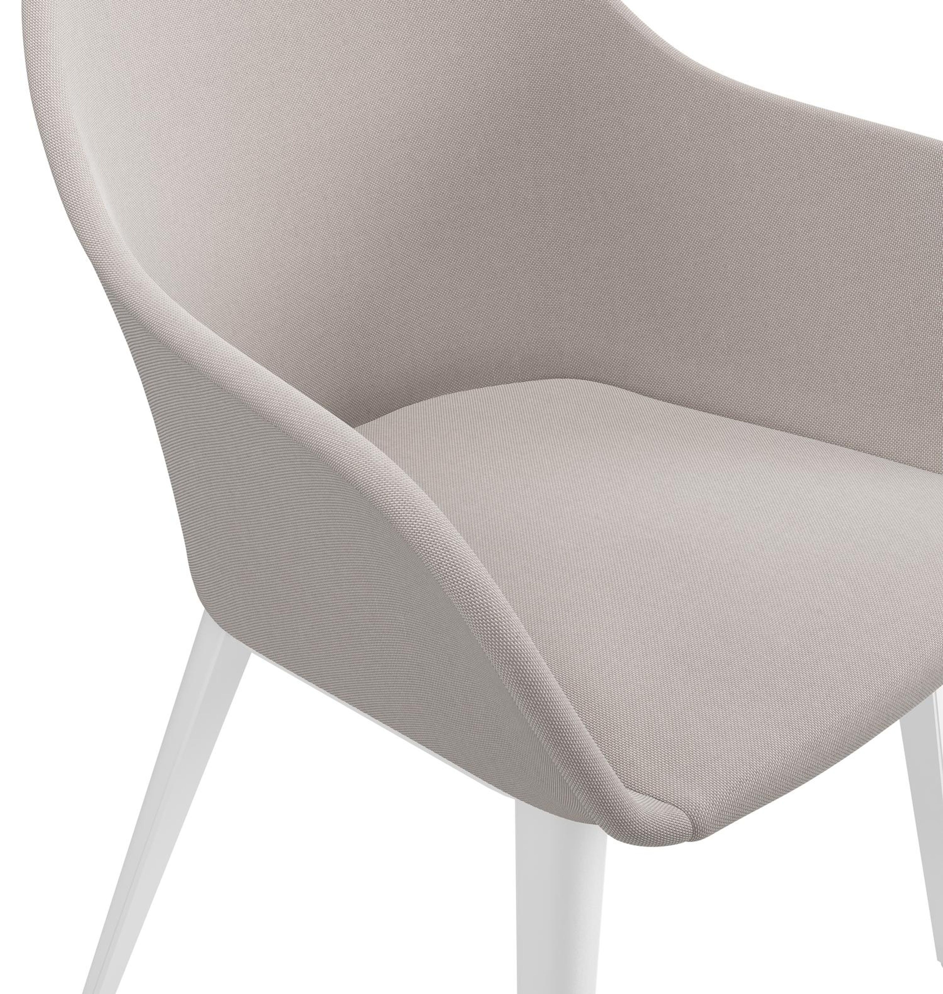 Cesano tuinstoel in wit aluminium en beige dubbele textilene