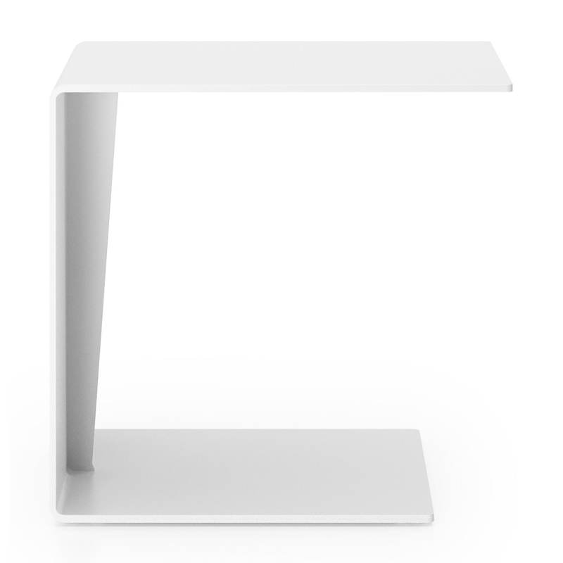 Tufo bijzettafel in wit aluminium - L 40 x B 47 x H 45 cm