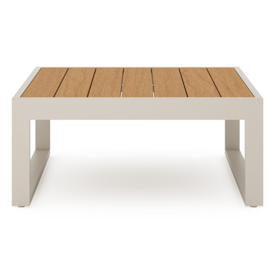 Caldela loungetafel in aluminium et polywood - Lg. 70 x Lrg. 70 x Haut. 30.5 cm
