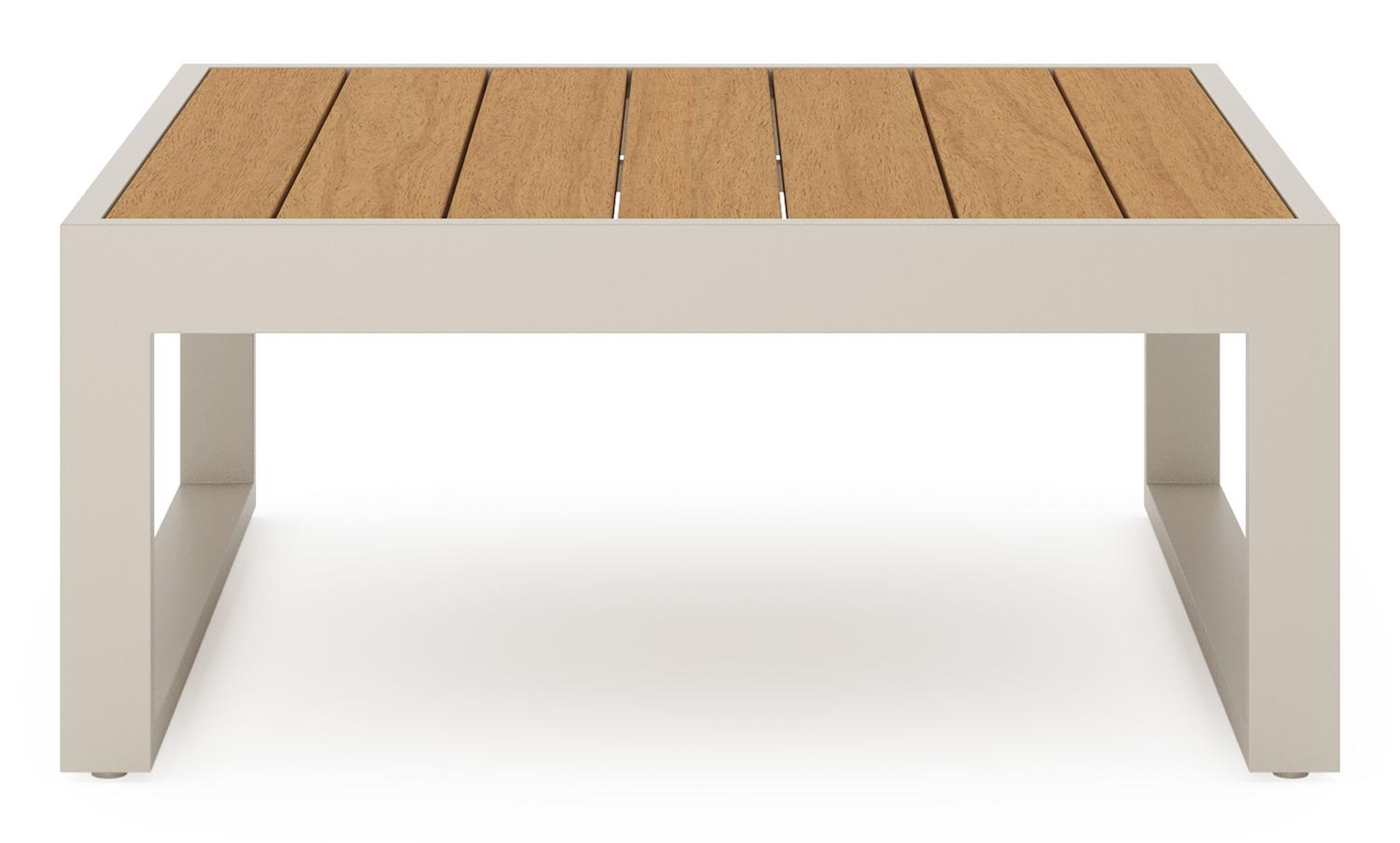 Caldela loungetafel in aluminium en polywood - L 70 x B 70 x H 30.5 cm