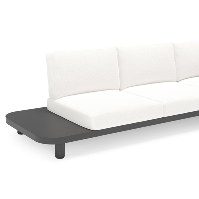 Donato loungehoek in zwart aluminium met all weather solica Soul Optik kussen