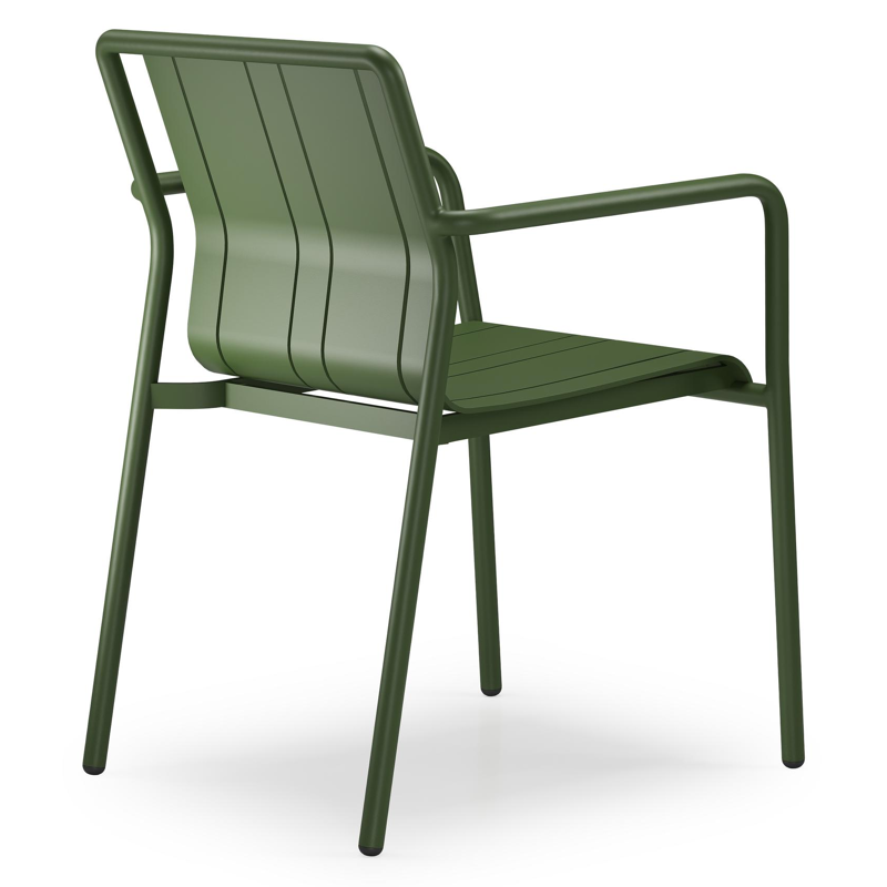 Bolito tuinstoel in groen aluminium