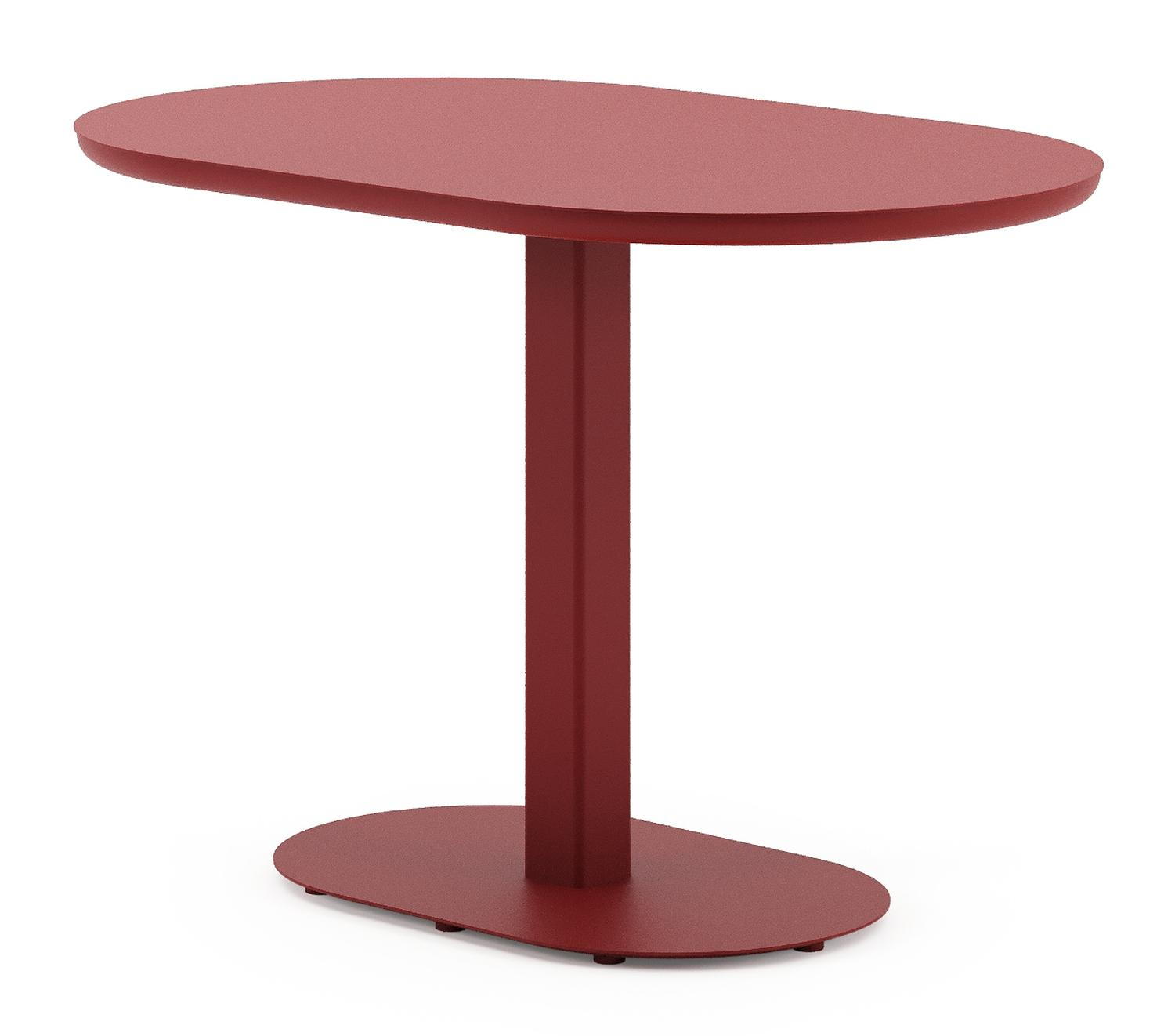 Teramo kantelbare tuintafel rechthoekig afgerond in ruby aluminium - L 110 x B 70 x H 74 cm