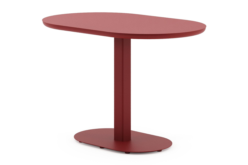 Teramo kantelbare tuintafel rechthoekig afgerond in ruby aluminium - L 110 x B 70 x H 74 cm