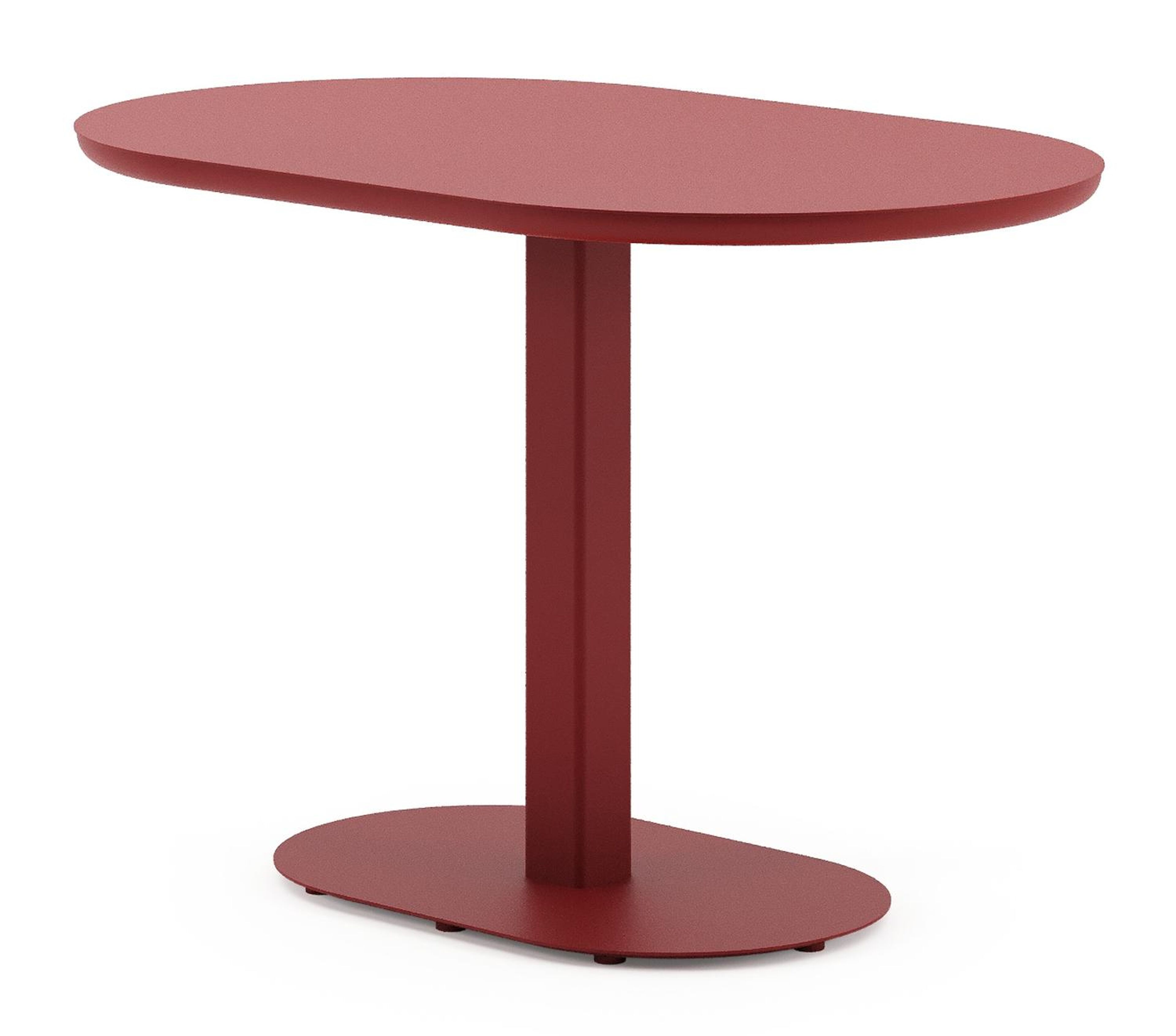 Teramo kantelbare tuintafel bombo in ruby aluminium - L 110 x B 70 x H 74 cm