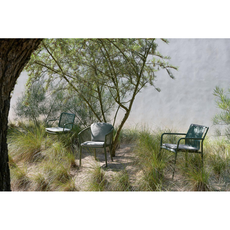 Fano stapelbare tuinstoel in groen aluminium