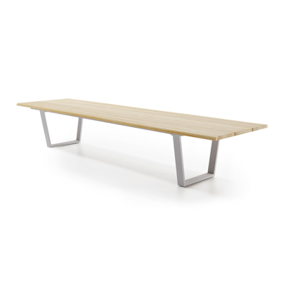 Tafelblad in teak - Naturel - L 420  x B 112 cm