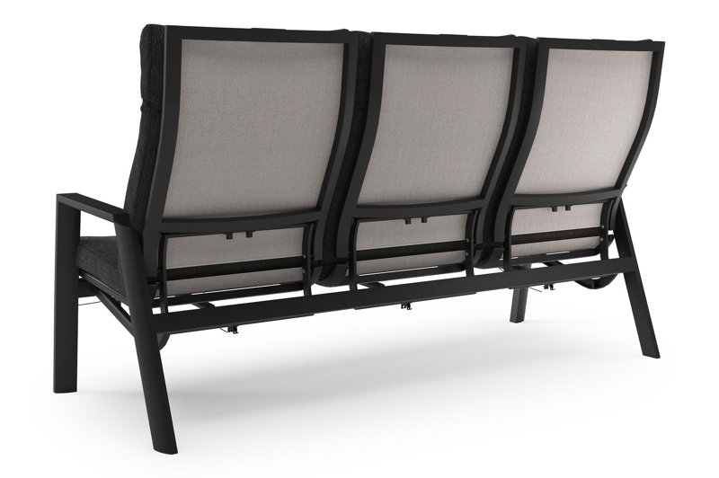 Prato loungebank in zwart aluminium met sky black weather+ softtouch kussen