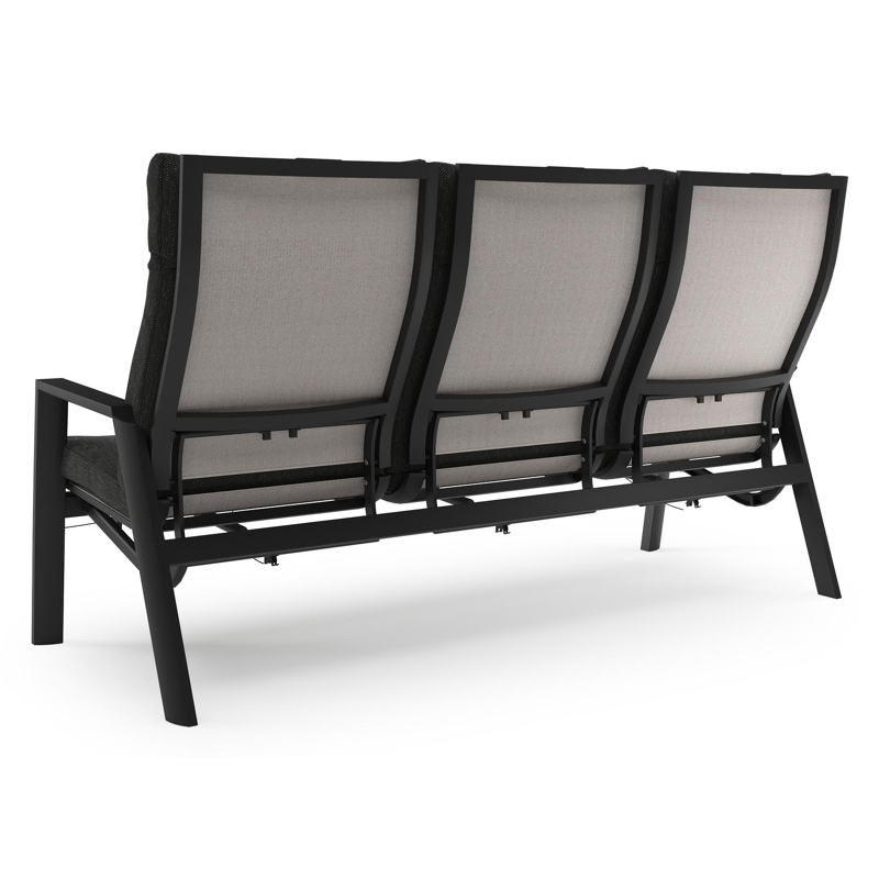 Prato loungebank in zwart aluminium met sky black weather+ softtouch kussen