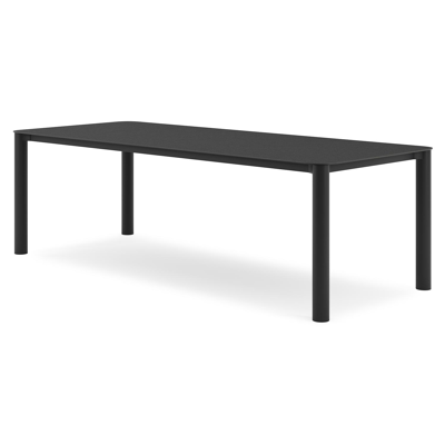 Orso tuintafel rechthoekig afgerond in zwart aluminium en volkeramiek nero black - L 240 x B 100 x H 73.5 cm