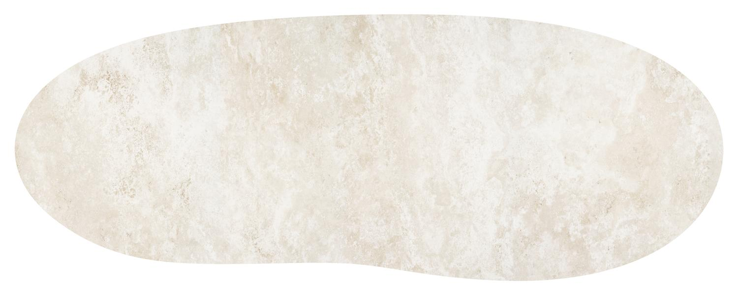 Amico tuintafel organisch in beige aluminium en volkeramiek Rapolano - L 320 x B 120 x H 73.5 cm