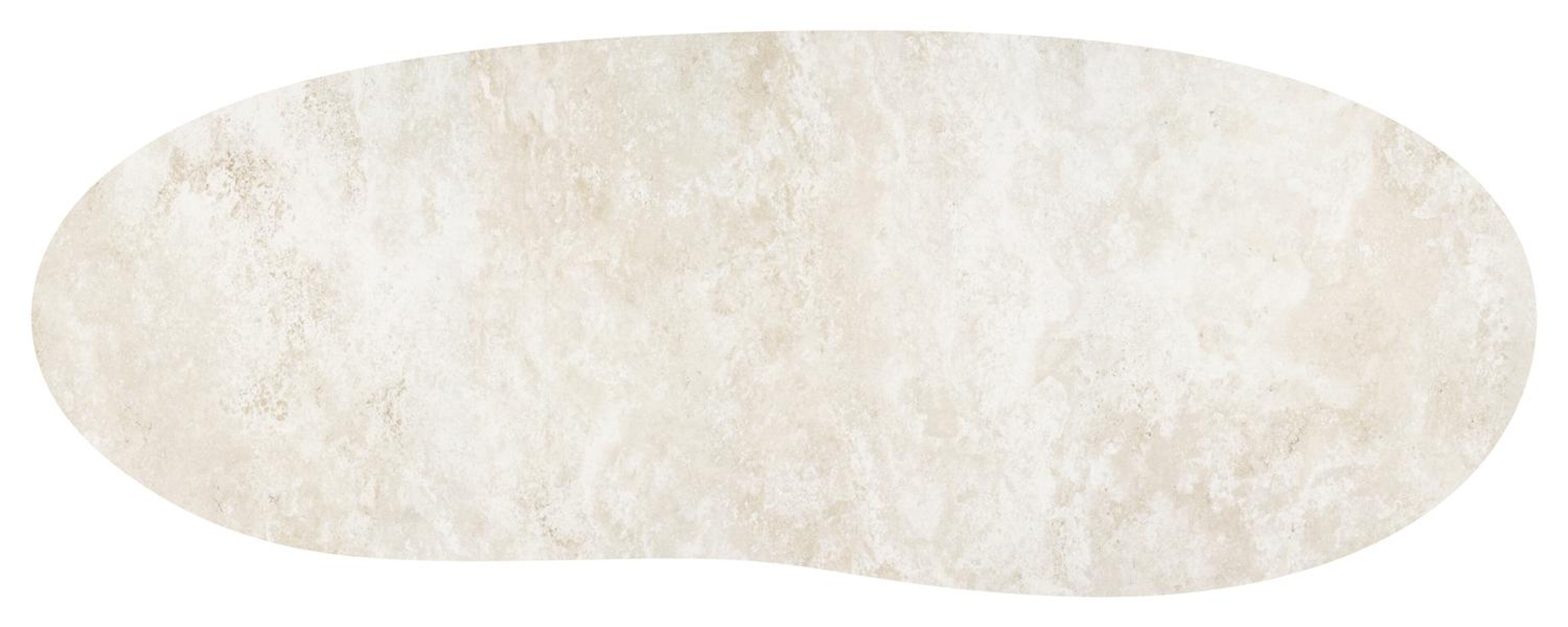 Table de jardin Amico organique en aluminium beige et céramique pleine Rapolano - Lg. 320 x Lrg. 120 x Haut. 73.5 cm