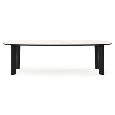 Amico tuintafel bombo in zwart aluminium en volkeramiek Taj Mahal - L 270 x B 125 x H 73.5 cm