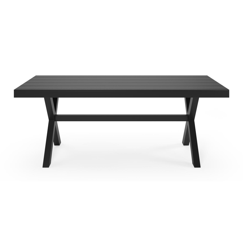Bahia tuintafel in zwart aluminium - L 200 x B 89 x H 75 cm