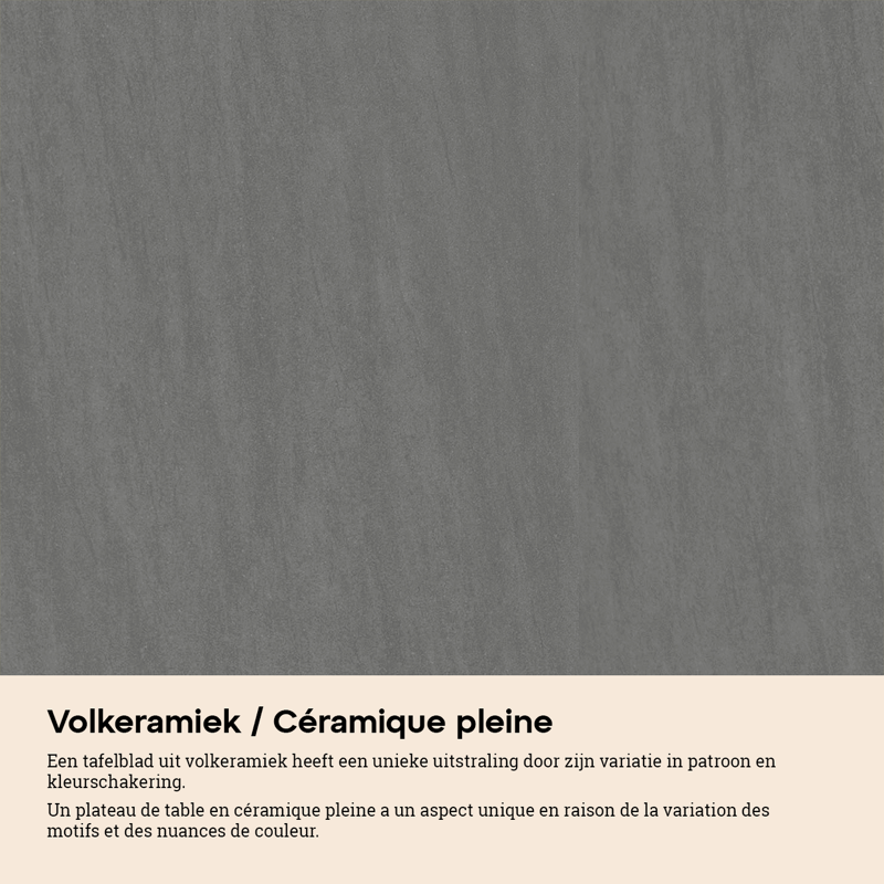 Amico tuintafel bombo in zwart aluminium en volkeramiek Basalt Black - L 270 x B 125 x H 73.5 cm